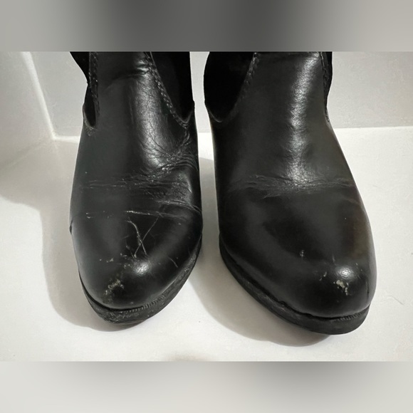 Vintage Black on Black All Leather Cowboy Boots - Size 8 - Picture 6 of 14